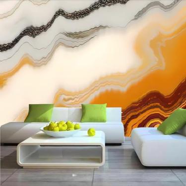 Imagem de Lcythiazole Papel de parede de mármore de tamanho personalizável - adesivo de parede de mármore, mural de padrão abstrato, papel de parede de fundo de TV, descasque e cole, para sala de estar