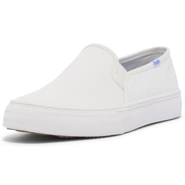 Imagem de Keds Tênis feminino de couro sem cadarço Double Decker, Branco, 9