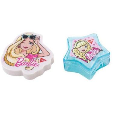 Imagem de Apontador de Lápis e Borracha Escolar Tris - Barbie Basic Set
