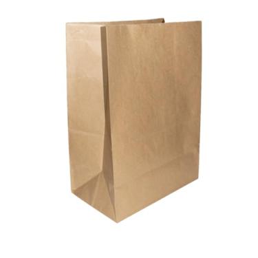 Imagem de Saco Papel Kraft Medio 20x12x30 Embalagem Para Delivery, Lanche - 100 un (LISO)