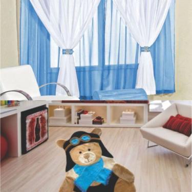 Imagem de Kit Decoração P/ Quarto De Menino = Cortina Malha Juvenil + T