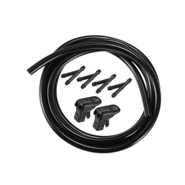 Imagem de Hihaha Bocal de limpador de para-brisa jato de spray adequado para Jaguar x Type - Pacote com 7 materiais pretos duráveis