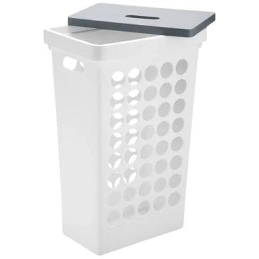 Imagem de Cesto Organizador De Roupas Retangular Para Lavanderia Banheiro Quarto