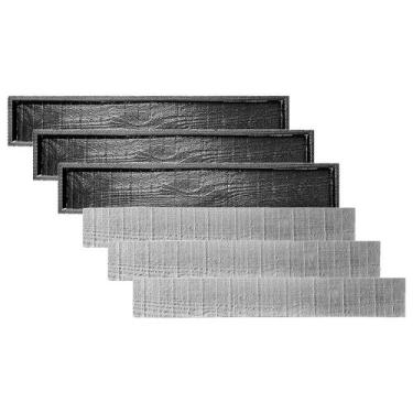 Imagem de Kit Formas 3d Abs - Ripado Aparente Concreto Gesso 1m x 12cm - Xmoldes