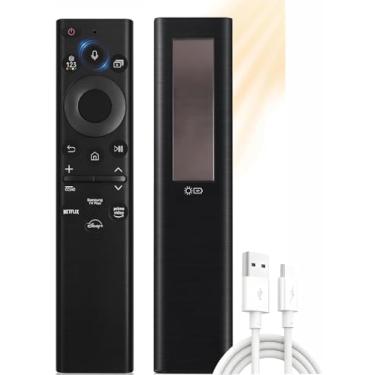 Imagem de Controle remoto de voz solar BN59-01385A para Samsung Frame TV Remote com célula solar recarregável por Bluetooth, compatível com Samsung 2021-2022 Neo LED Smart 4K Ultra HD TV