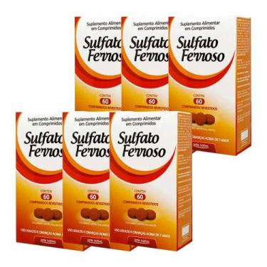 Imagem de Kit 6 und Sulfato Ferroso Arte Nativa 60 cpr