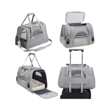 Imagem de Bolsa Transporte Cães E Gatos Mochila Avião Viagem Mala