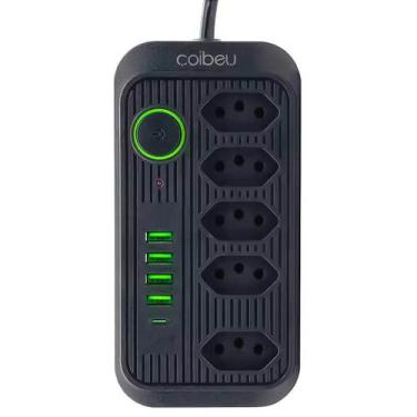 Imagem de Extensao 5 Tomadas + 5 USB B-Max Filtro de Linha