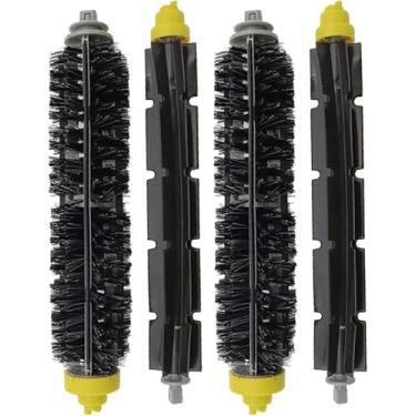 Imagem de Detetap Rolos de escova de substituição para irobot Roomba série 600 694 676 675 692 695 677 671 690 680 660 650 620 614 610 600 e 500 séries 595 585 564 aspirador Robô, pacote com 2