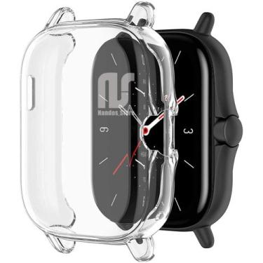 Imagem de Case Bumper Nsmart para proteção do smartwatch GTS 2 /  GTS 2e , Trans