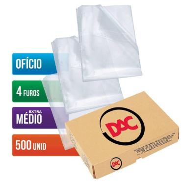 Imagem de Envelope Plastico 4 Furos Extra Médio Dac - Cx Com 500