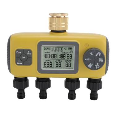 Imagem de 3/4in Latão Inlet Temporizador de água Programável Com Atraso de Chuva, Outdoor Soaker Mangueira Temporizador Controlador de Irrigação Automática para Mangueira de Jardim,