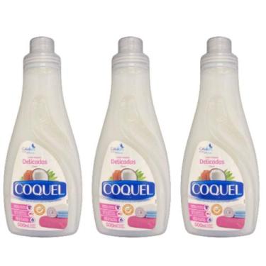 Imagem de Sabão Liq. Lava Roupas Coco - Kit c/3 unids 500ml - Coquel