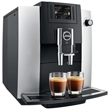 Imagem de Máquina de Café Expresso Automática com Processo de Extração de Pulso (PEP), 6 Bebidas Especiais e Visor em LED, 110V, Jura E6, Prata e