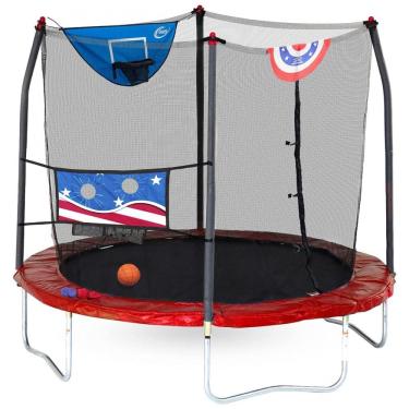 Imagem de Cama Elastica Capacidade até 80 kg com Cesta de Basquete, Skywalker Trampolines, Vermelha