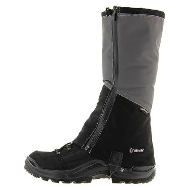 Imagem de Kahtoola NAVAgaiter Tall GTX Gaiters I impermeável Gore-TEX Proteção de bota para montanhismo, caça, caminhadas fora da trilha na lama, neve e gelo - Cinza escuro | Preto - Médio