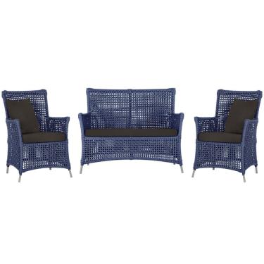 Imagem de  Jogo Sofá e 2 Poltronas de Área Igapó Alumínio