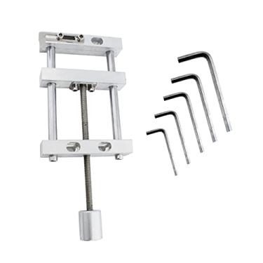 Imagem de Torno de bancada de 8,5 cm mini broca prensa de metal para torno de bancada braçadeira plana braçadeira C braçadeira para entalhar nogueira metal gravura marcenaria tornos de madeira