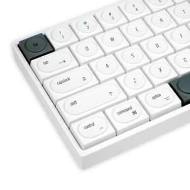 Imagem de YMKPVR KBDiy para Teclas Doys Estilo Mac, Baixo Perfil Sublimação de Tingimento PBT Capa de Teclado Retrô Personalizada, Conjunto de 140 Teclas para Teclados Mecânicos Cherry Gateron MX Switches