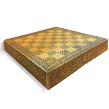 Imagem de Tabuleiro Xadrez Lewis Celta Viking - Fibra Vidro 45x45cm