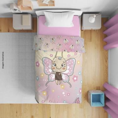 Imagem de Manta Soft Borboletas Criança Menina 1,50mx2,20m - PRESENTE-BRINDE