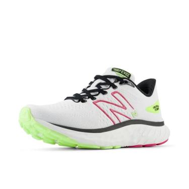 Imagem de New Balance Fresh Foam X Evoz V3 Tênis de corrida feminino, Branco/rosa carnaval/lima branqueada Glo, 35