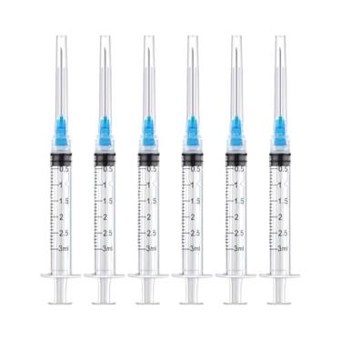 Imagem de KTSPORTS Pacote Com 10 Seringas Descartáveis De Laboratório Luer Lock De 3 Ml/Cc Com Agulha De 23Ga E 1,5 Polegada, Embaladas Individualmente E Lacradas