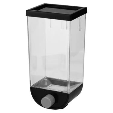 Imagem de Pote Dispenser Organizador de Alimentos Cereais e Grãos Dosador(PRETO 1500ML/1,5kg,2)