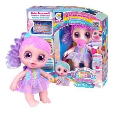 Imagem de Boneca Mini Baby Rainbow Surprise - Faz Xixi Com Mechas - Cotiplás