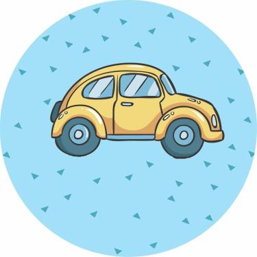 Imagem de Painel Redondo 3D Sublimado Fusca Frd-2661