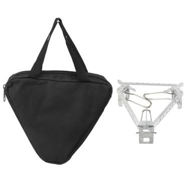 Imagem de Xcello Suporte dobrável para fogão a gás, suporte de vasilha, tripé para churrasqueira de combustível, acessório de acampamento dobrável ao ar livre