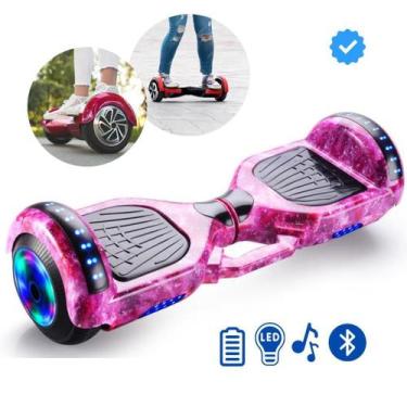 Imagem de Hoverboard 6.5 Infantil 2024 com LED, Bluetooth, Motor Brushless e Bat