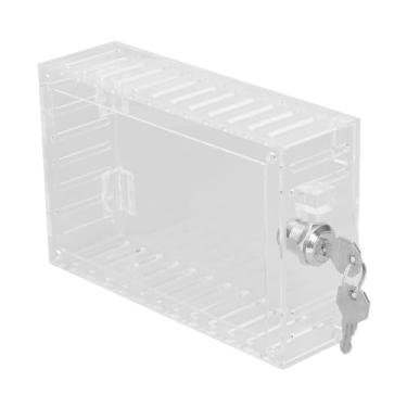 Imagem de FLEXMAN Caixa de bloqueio de termostato, protetor de termostato universal de acrílico transparente, capa de termostato se encaixa com 2 chaves para termostatos de 18 cm x 11 cm ou menor