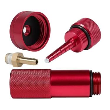 Imagem de DBEIXIWEI Tampa de gás de alumínio de funcionamento prolongado e funil de troca de óleo magnético peças de substituição adequadas para Honda Generator EU2200i