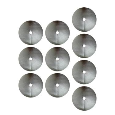 Imagem de Dualoai 10 peças Tree Mulch Rings Non Woven com Protetor de árvore de tecido de maconha de 2,76 orifício, Argent