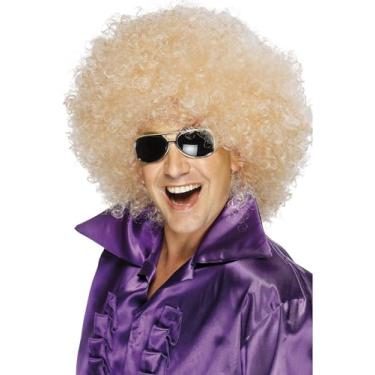 Imagem de Peruca afro masculina Smiffy's Mega-Huge, Loiro, tamanho nico