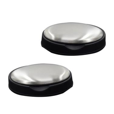 Imagem de Sabonete de aço inoxidável, 2 peças de sabonete desodorante de metal 8,8 x 4,6 x 2,1 cm de sabão de mão de aço inoxidável usado para remover odor de peixe, odor de alho ou geladeira, G