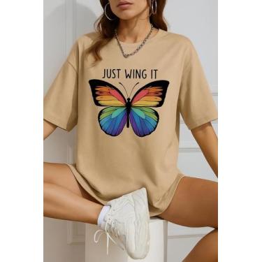 Imagem de Camiseta Feminina Borboleta Just Wing Lançamento Street Moderno Method