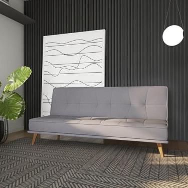 Imagem de Sofá-Cama 3 Lugares Casal Rimini Cinza - Mobly