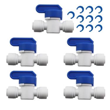 Imagem de CTWHA 5 peças 1/10.2 cm OD tubo de água acoplador rápido válvula esférica acessórios purificador de água válvula de tanque de armazenamento de tambor de pressão válvula de passagem reta para sistema