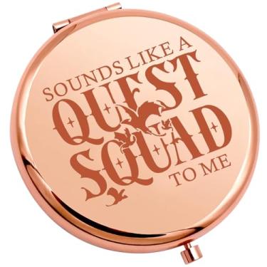 Imagem de SEIRAA Espelho de maquiagem Quest Squad Ridoc Gamlyn presentes Quest Squad brócolis presentes soa como um esquadrão de busca para mim espelho de bolso (soa como espelho)