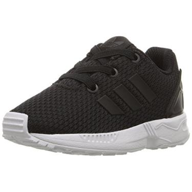 Imagem de adidas Originals Tênis de corrida masculino Zx Flux I, Preto/Preto/Branco, 17