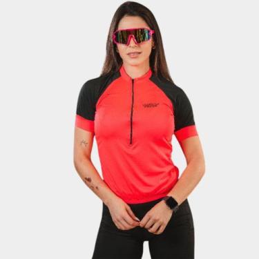 Imagem de Conjunto de Ciclismo Feminino Bermuda Espuma Bolsos Laterais e Camisa 