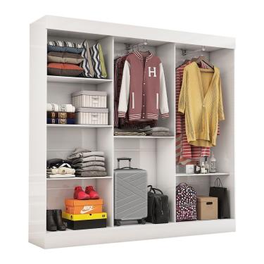 Imagem de Closet Casal Juliana 5 Prateleiras Carioca Móveis Branco