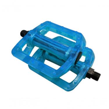 Imagem de Pedal Plataforma Bmx Translúcido Rosca Grossa Pro-x Cor Azul