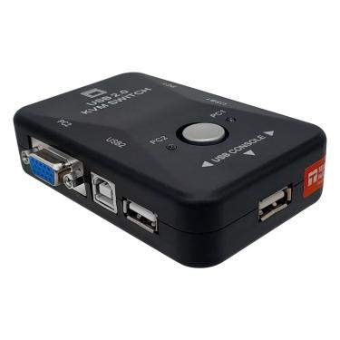 Imagem de Switch Kvm (chaveador) Gv Brasil, 2x Portas Vga, 2x Portas Usb, Plug And Play - Kvm.02p