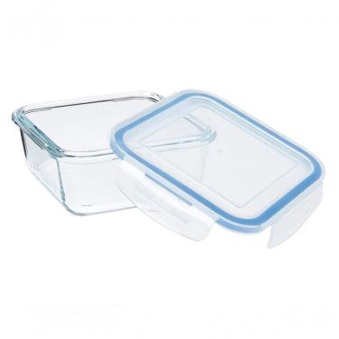 Imagem de Pote De Vidro Porta Mantimento Quadrado Hermetico 1.05l Mimo