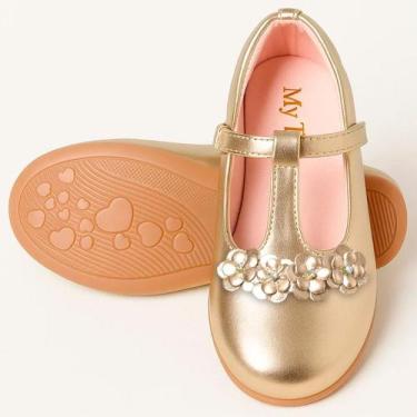 Imagem de Sapatilha Infanto Juvenil Feminina Confortável Estilo Boneca Laço Flor