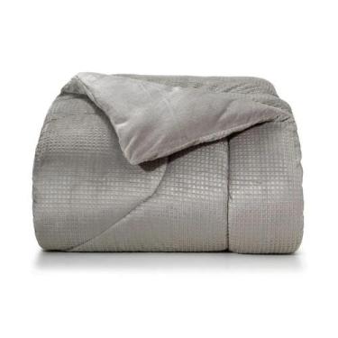 Imagem de Edredom Dupla Face De Plush Lugano Casal 220x235cm - Hedrons, Edredom 