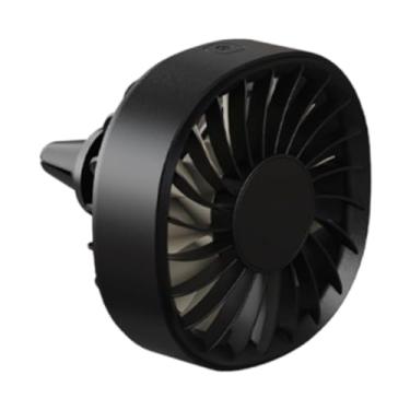 Imagem de IEUDNS Ventilador de carro para ventilação de 3 velocidades, clipe portátil multifuncional, pequeno dispositivo de resfriamento, circulador de ar elétrico, Preto